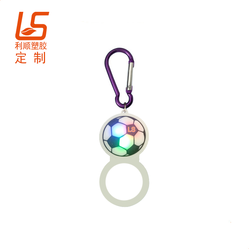 定制硅膠登山水瓶扣 LED夜間安全燈掛扣發光水瓶扣 (1)