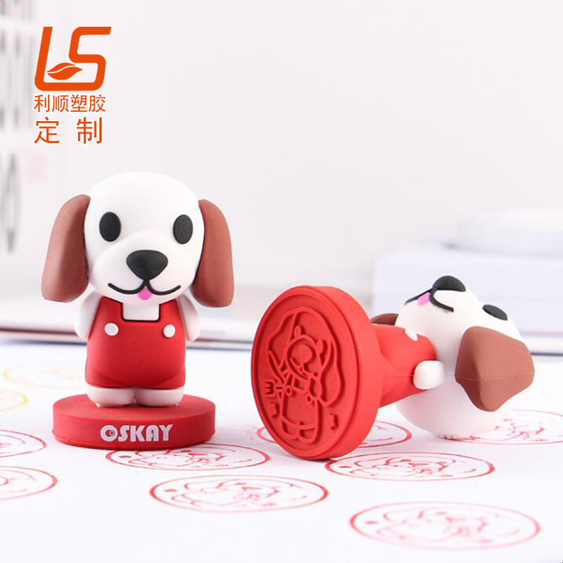 定制PVC軟膠公仔光敏印章 卡通公仔兒童印章