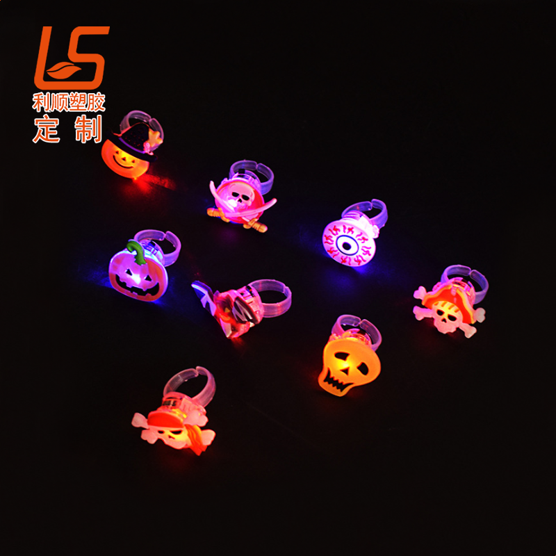 定制兒童飾品卡通戒指 可愛硅膠發光指環戒指