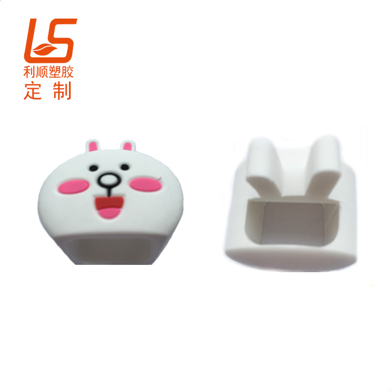 定制PVC軟膠充電器套 卡通公仔充電器套