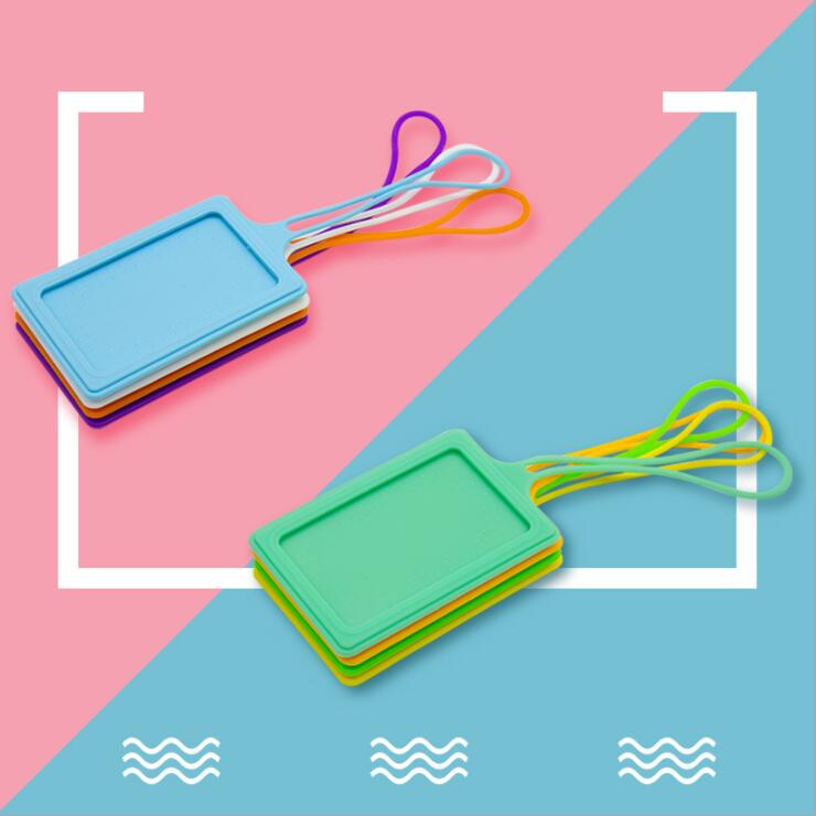 方形硅膠行李牌