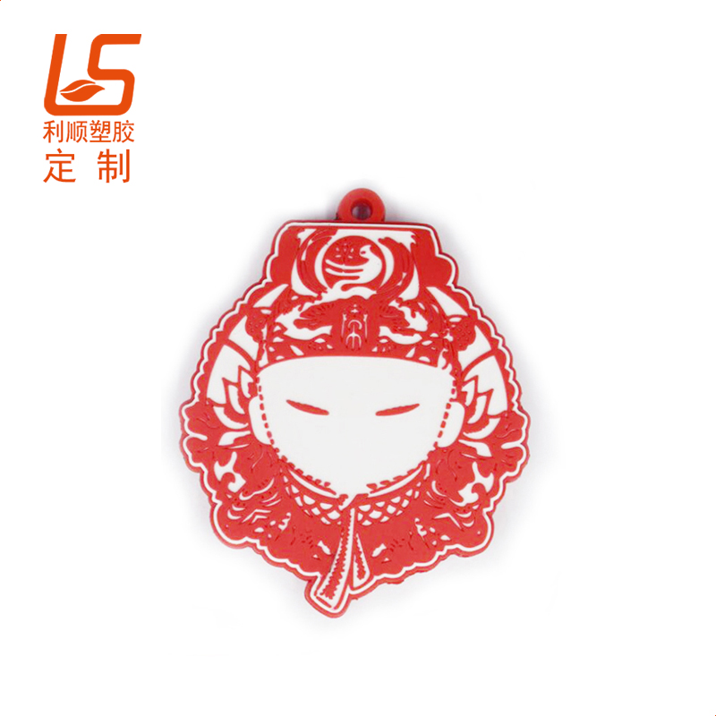pvc軟膠剪紙鑰匙扣_卡通滴膠鑰匙扣